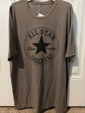 Next Level Apparel Brown All Star Cheer Dad Short Sleeve Tee
